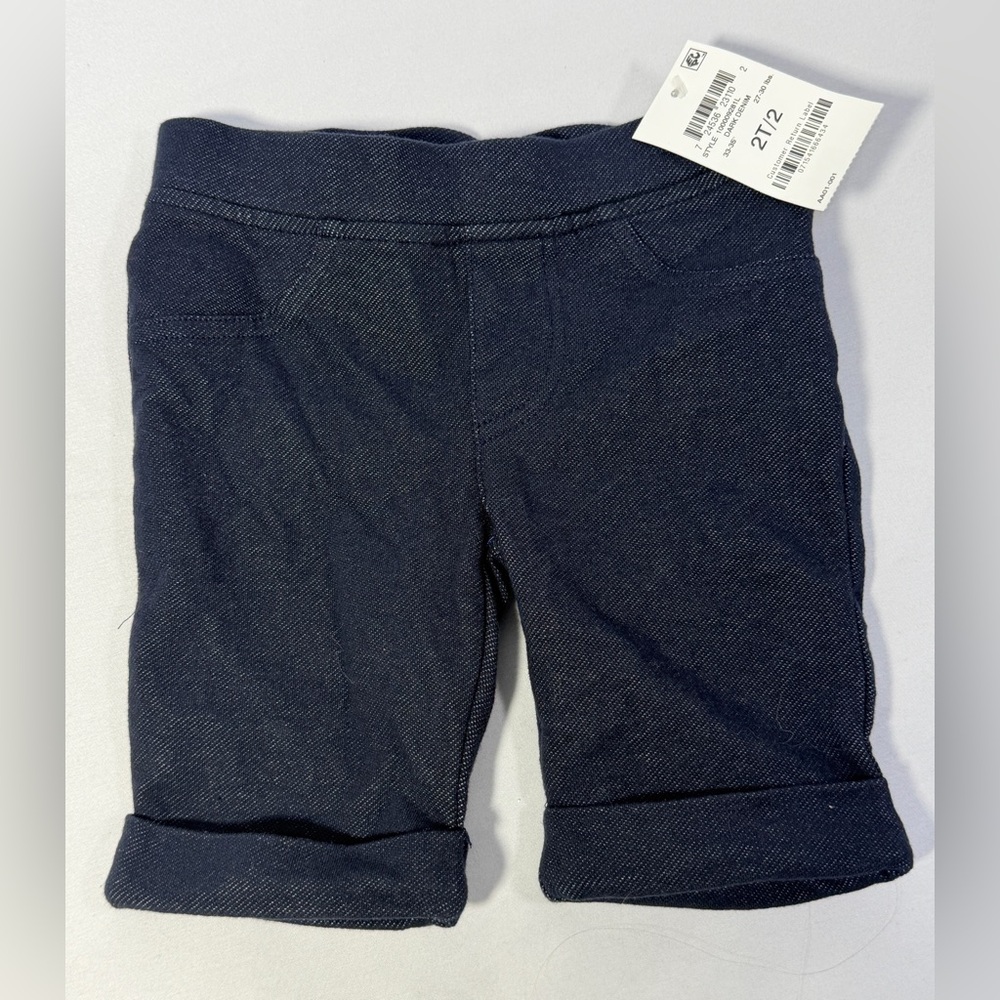 Toddler Girls Denim Bermuda Shorts 2T Pull On Stretch Jean Epic Threads NWT